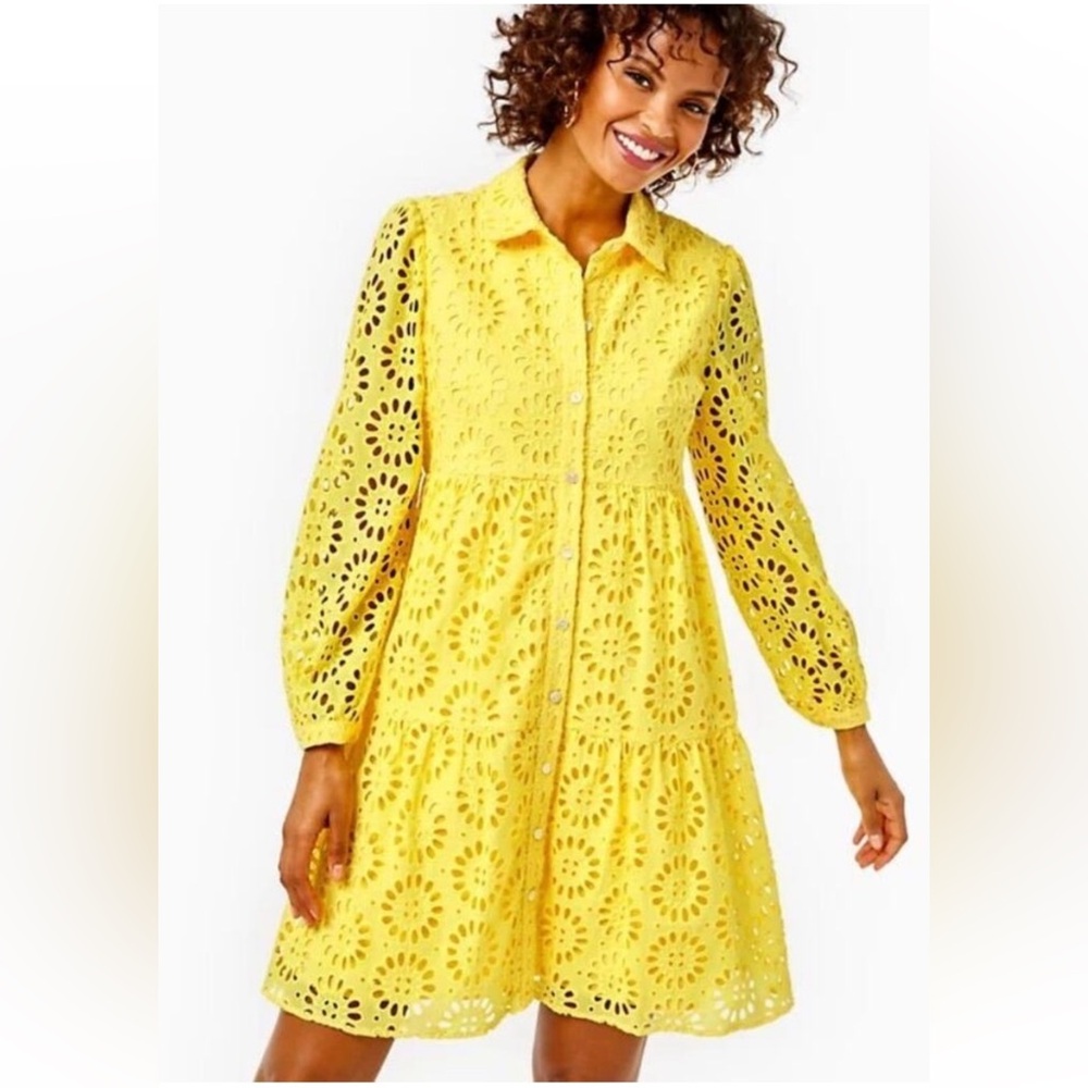 NWOT Lilly pulitzer size 2 Kenna dress in resort yellow